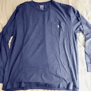 Ralph Lauren long-sleeved pocketed  cotton t-shirt